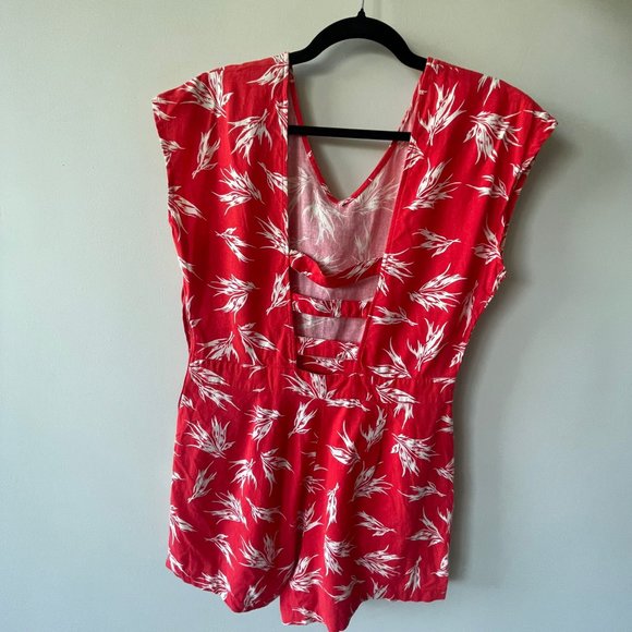 BOGO - Red Floral Romper - Picture 4 of 6